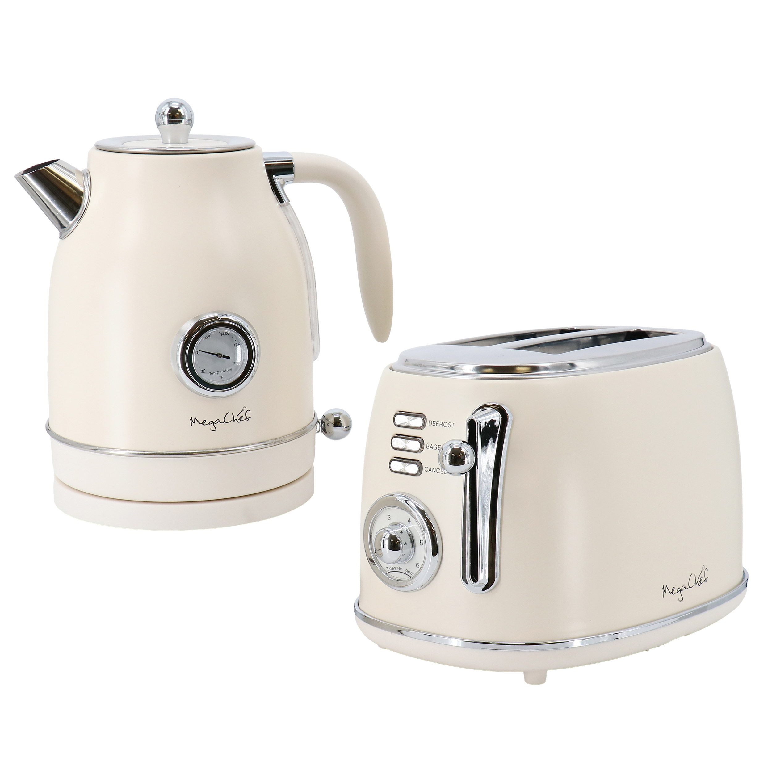 MegaChef MGKTL-1777 1.8 Litre Cordless Glass & Stainless Steel Electric Tea  Kettle with Tea Infuser 