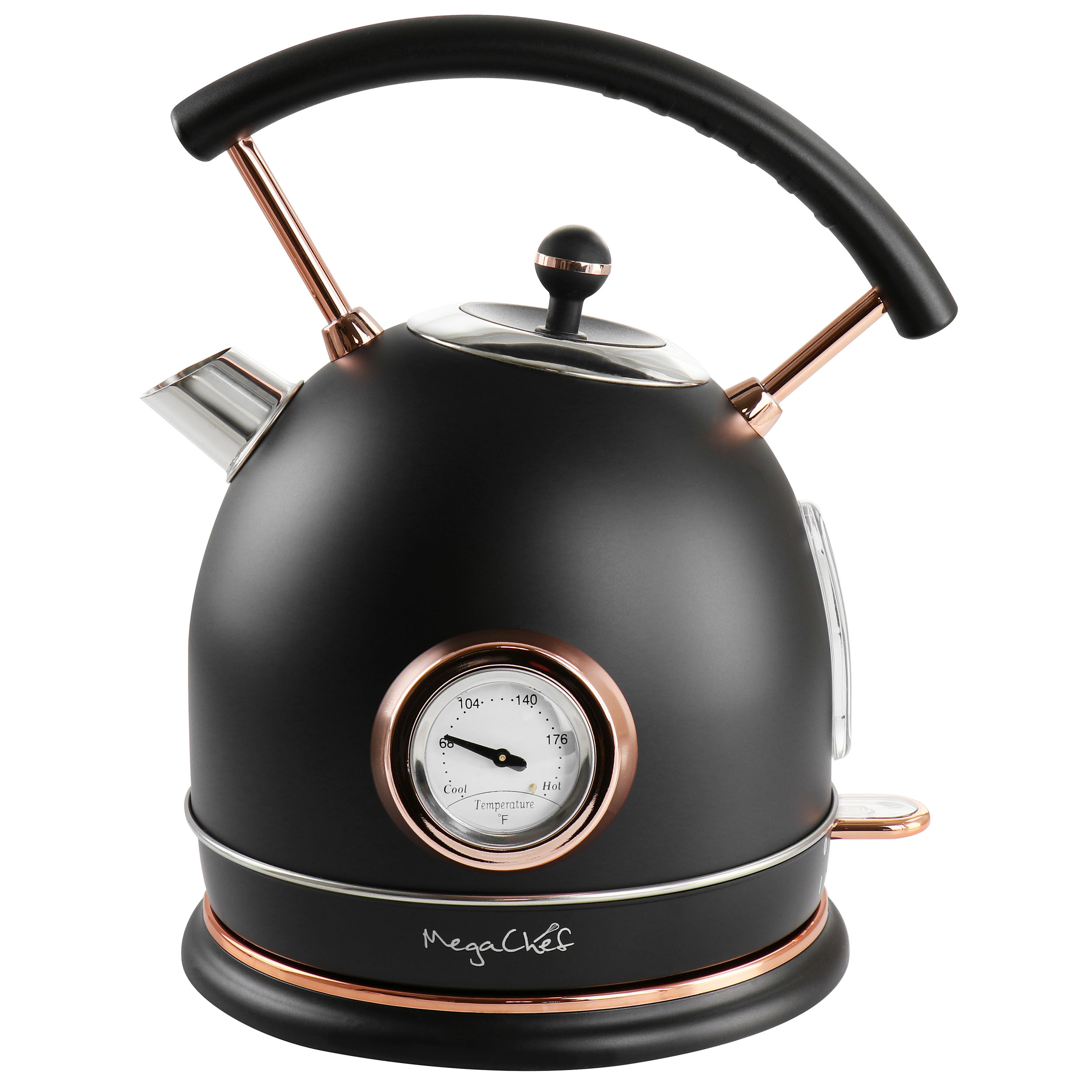 MegaChef 1.7 Liter Glass and Stainless Steel Electric Tea Kettle - 8355998